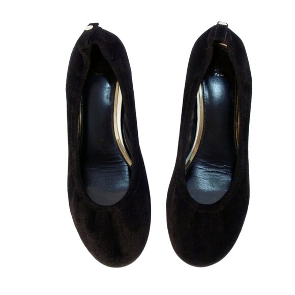 LANVIN $570 Suede Ballerina Talon Suede Cube Heel Pumps 38.5/7.5 - Picture 3 of 8